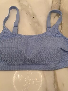 Target Light Blue Smocked Bikini Top - Women's Swim